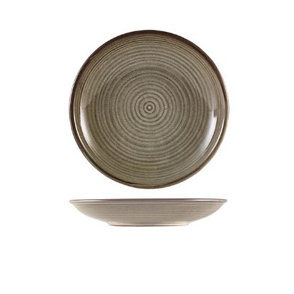 Picture of TERRA PORCELAIN SMOKE GREY DEEP COUPE PLATE 21CM (6)