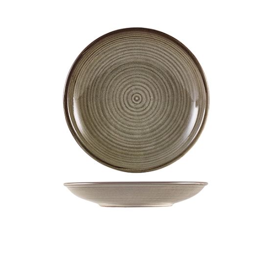 Picture of TERRA PORCELAIN SMOKE GREY DEEP COUPE PLATE 21CM (6)