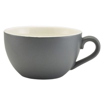 Picture of GENWARE PORCELAIN BOWL SHAPED COFFEE CUP MATT GREY 25CL 8.75oz (6)