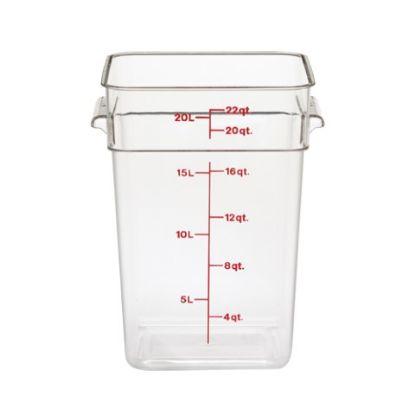 Picture of CAMBRO CAMSQUARES 22QT POLYCARBONATE FOOD STORAGE CONTAINER 256x310x400