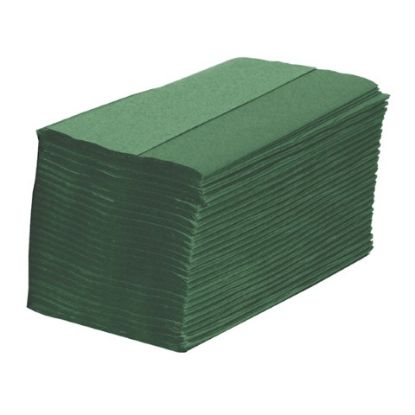 Picture of HAND TOWEL 1PLY S/V FOLD GREEN(12X300) 25X21CM