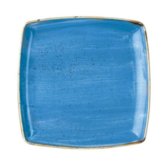 Picture of CASE OF 6 STONECAST DEEP SQARE PLATE 10.25" CORNFLOWER BLUE