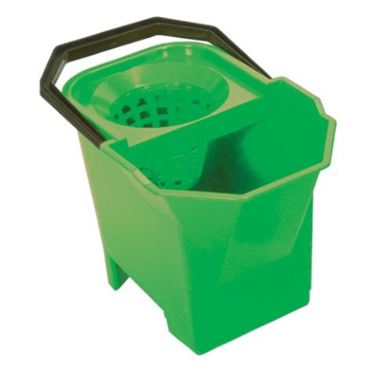 Picture of BULLDOG MOP BUCKET C/W HANDLE SIEVE & GRID 8LTR GREEN