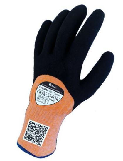 Picture of POLYFLEX ECO THERM GLOVE ORANGE/BLACK SIZE 7   (PAIR)