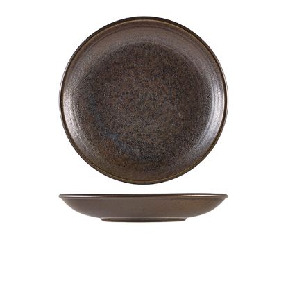 Picture of TERRA PORCELAIN CINDER BLACK COUPE PLATE 25CM (6)