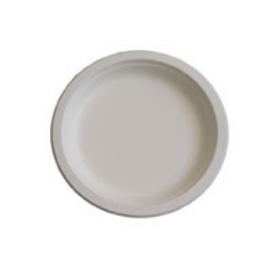 Picture of COMPOSTABLE SUGAR CANE PLATE 8.75" (PACK OF 50)