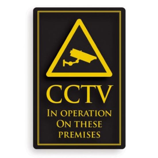 Picture of CCTV IN OPERATION RIGID 260X170MM BLACK & GOLD