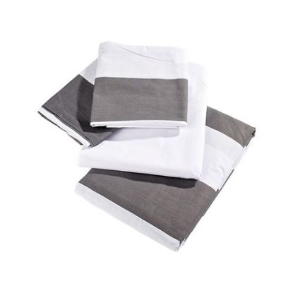 Picture of DOUBLE STRIPED GREY LINEN SET