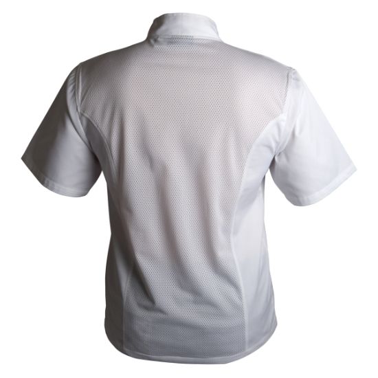 Picture of CHEFS COOLBACK PRESS STUD JACKET SHORT SLEEVE WHITE SIZE XSMALL