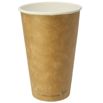 Picture of VEGWARE SINGLE WALL 16oz BROWN KRAFT HOT CUP 89 SERIES (PACK OF 50)