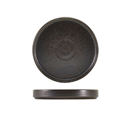 Picture of TERRA PORCELAIN CINDER BLACK PRESENTATION PLATE 18CM (6)