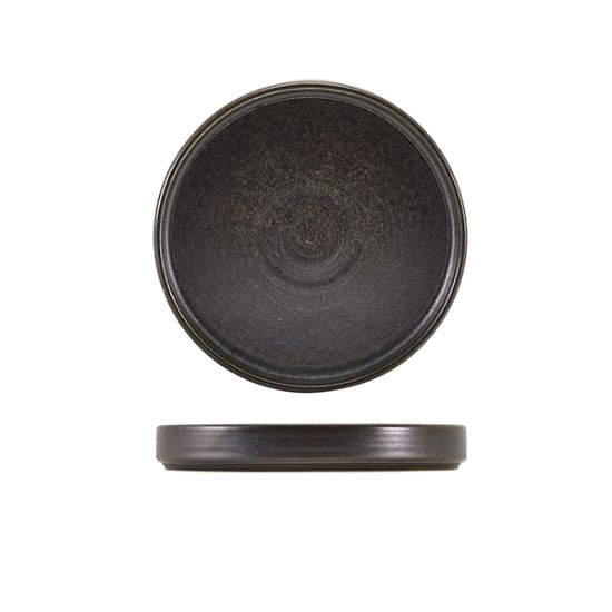 Picture of TERRA PORCELAIN CINDER BLACK PRESENTATION PLATE 20.5CM (6)