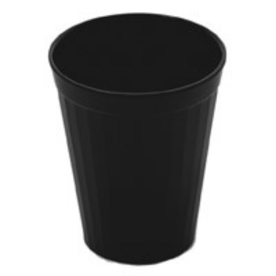 Picture of POLYCARB 7oz FLUTED TUMBLER BLACK (12) *P