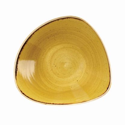 Picture of STONECAST TRIANGLE BOWL 9.25" MUSTARD SEED YELLOW (12)