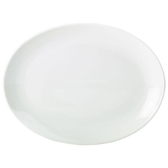 Picture of GENWARE PORCELAIN WHITE OVAL PLATE 36CM 14" (6)