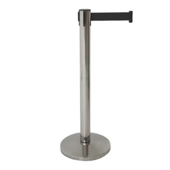 Picture of BARRIER POST WITH RETRACTABLE BELT BLACK (2)