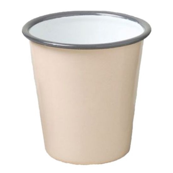 Picture of FALCON ENAMEL TUMBLER BEIGE WITH GREY RIM 310ml - S*