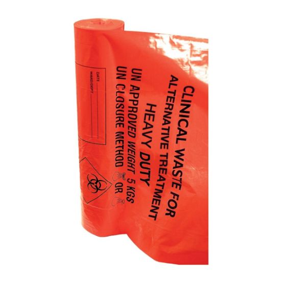 Picture of CLINICAL WASTE BAG 180G 18X29X39" ORANGE (200)