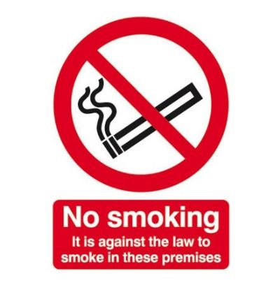 Picture of NO SMOKING IT IS AGNST THE LAW TO SMOKE IN THESE PREMISES 210X148 S/A