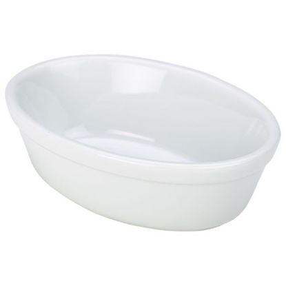 Picture of GENWARE OVAL PIE DISH WHITE 14CM 8.5oz