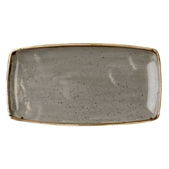 Picture of CURCHILL STONECAST SQUARED OBLONG PLATE 13.75" PEPPERCORN GREY (CASE OF 6)