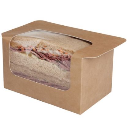 Picture of CASE OF 500 HEAT SEAL SANDWICH PACK KRAFT 125x77x72MM *P