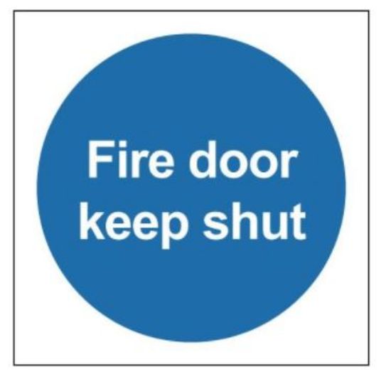 Picture of FIRE DOOR KEEP SHUT 100x100mm RIGID