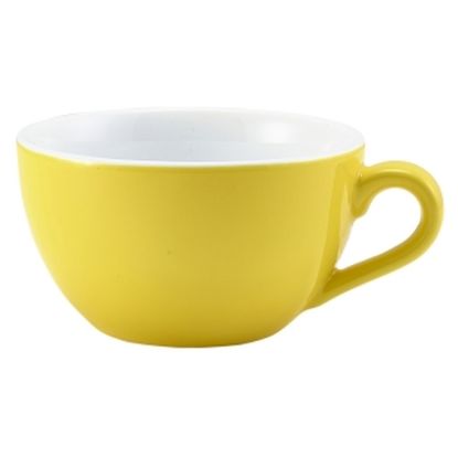 Picture of GENWARE PORCELAIN YELLOW BOWL SHAPED CUP 17.5CL 6oz (6)