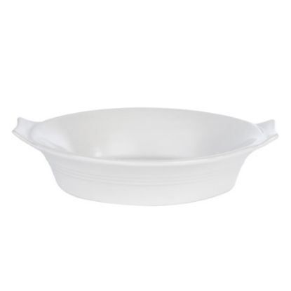 Picture of WHITE ROUND EARED DISH 18cm (CASE OF 6)