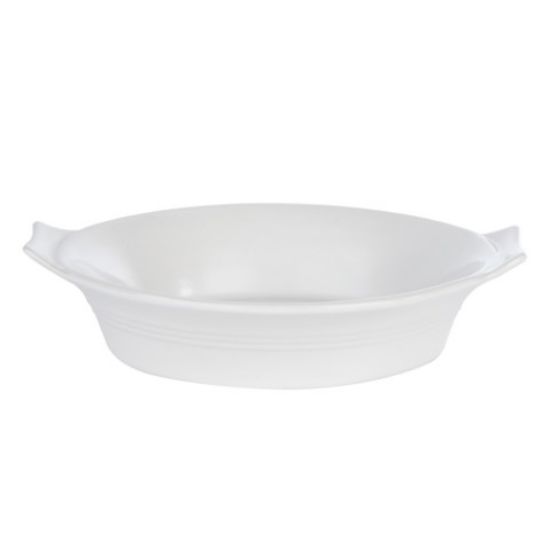 Picture of WHITE ROUND EARED DISH 18cm (CASE OF 6)