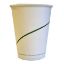 Picture of PAPER HOT CUP COMPOSTABLE WHITE WITH GREEN STRIP 12OZ x 50