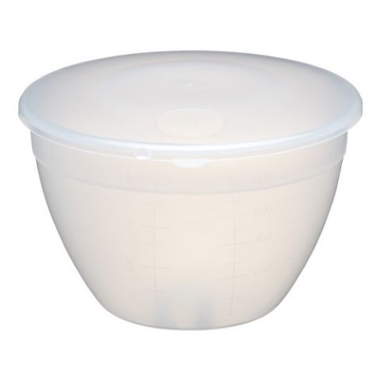 Picture of PLASTIC PUDDING BASIN & LID 150ml 1/4PINT (12)