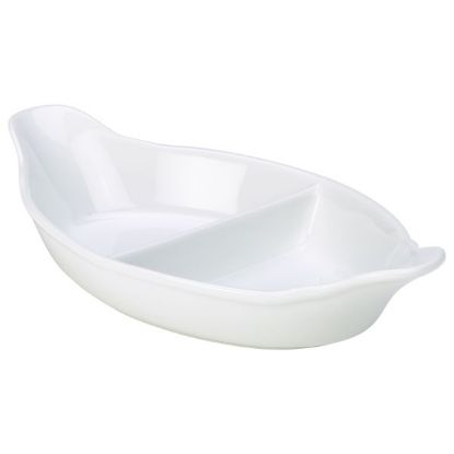 Picture of GENWARE DIVIDED VEGETABLE DISH WHITE 32CM