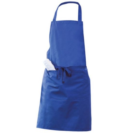 Picture of BIB APRON WITH POCKET 91cm ROYAL BLUE