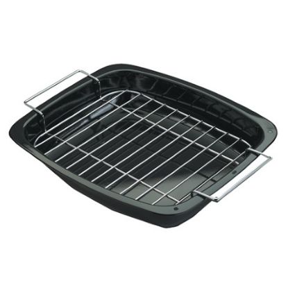 Picture of TURKEY ROASTER & RACK VITREOUS ENAMEL 34X29CM