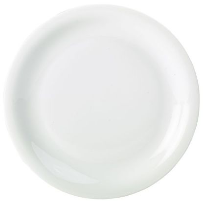 Picture of GENWARE PORCELAIN WHITE NARROW RIM PLATE 22CM 8.5" (6)