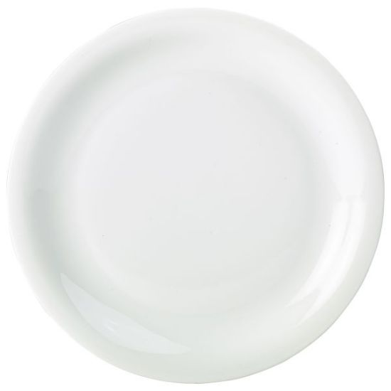 Picture of GENWARE PORCELAIN WHITE NARROW RIM PLATE 28CM 11" (6)