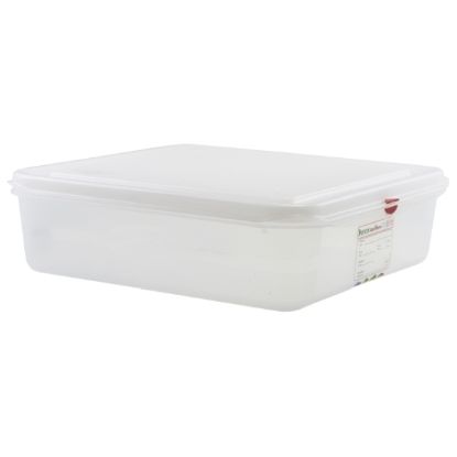 Picture of POLYPROPYLENE GASTRONORM CONTAINER GN 2/3 100MM 9LTR COLOUR CODED WITH LABEL