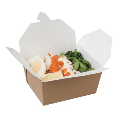 Picture of COMPOSTABLE KRAFT MULTI FOOD BOX 800ML (250)