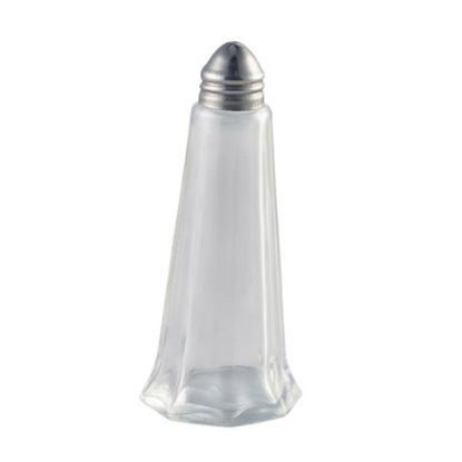 Picture of GLASS LIGHTHOUSE SALT SHAKER SILVER TOP