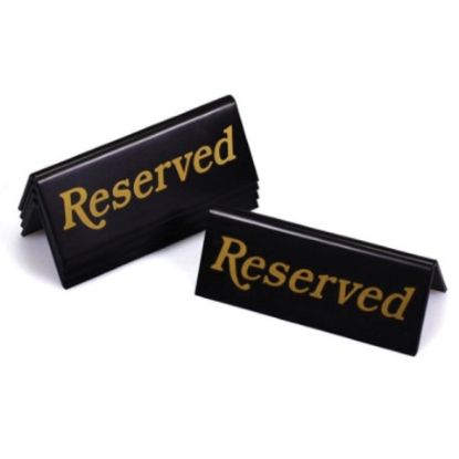 Picture of RESERVED TENT BLACK AND GOLD 45X110MM (5)