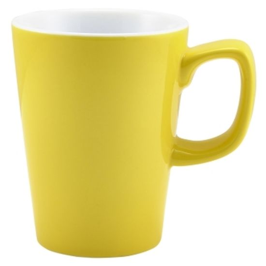 Picture of GENWARE PORCELAIN YELLOW LATTE MUG 34CL 12oz (6)