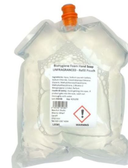 Picture of BIO HYGIENE UNFRAGRANCED SOAP POUCH REFILL 800ML (SINGLE)