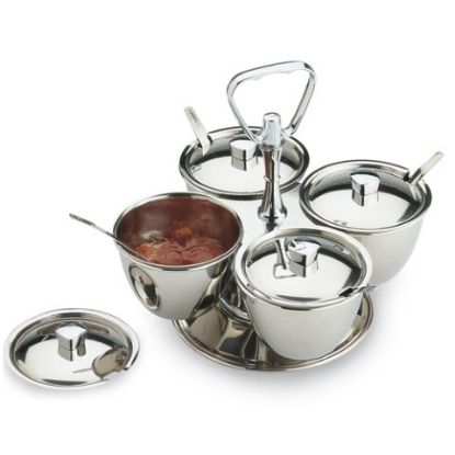 Picture of REVOLVING RELISH SERVER 4 WAY ST/ST *P