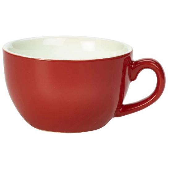 Picture of GENWARE PORCELAIN RED BOWL SHAPED CUP 17.5CL 6oz (6)