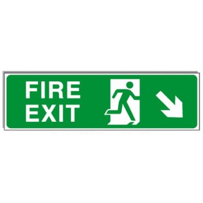 Picture of JANGRO FIRE EXIT MAN RUNNING RIGHT ARROW DOWN RIGID