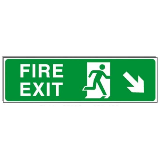 Picture of JANGRO FIRE EXIT MAN RUNNING RIGHT ARROW DOWN RIGID