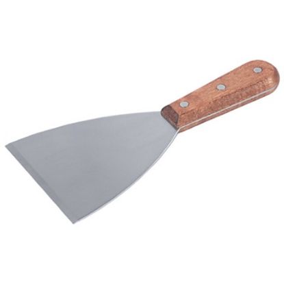 Picture of WOODEN HANDLE GRIDDLE SCRAPER ST/ST BLADE 21.5CM