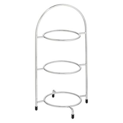 Picture of CHROME 3 TIER CAKE PLATE STAND (TO HOLD 17CM PLATES)