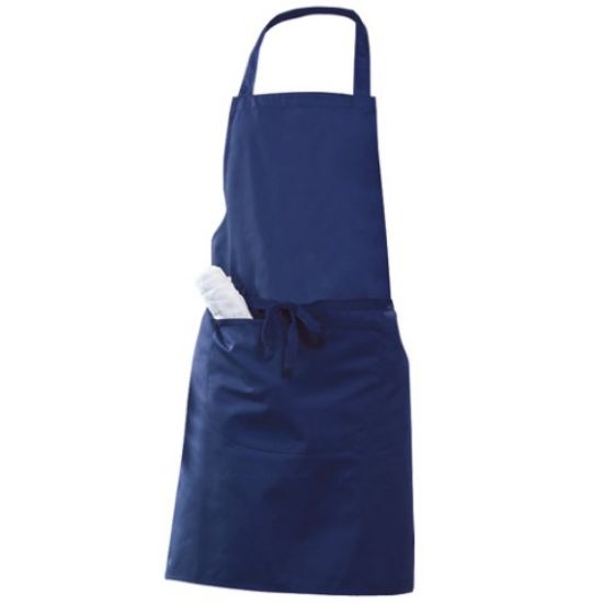 Picture of BIB APRON WITH POCKET 91cm NAVY BLUE